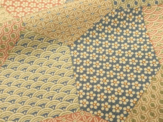 平和屋着物■上質な小紋　作家物　切嵌吉祥花文　正絹　逸品　CABL3275ev