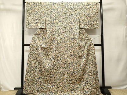 平和屋着物■上質な小紋　枝梅文　正絹　逸品　CABL3277ev