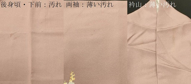 平和屋着物■訪問着　御所車　貝桶几帳枝花文　暈し染め　金彩　正絹　逸品　CABL3278ev