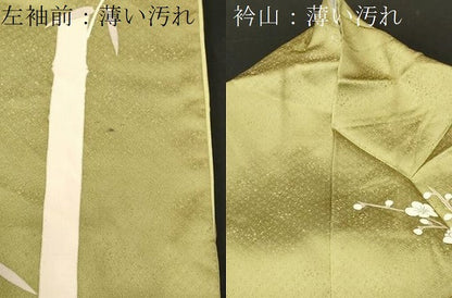 平和屋着物■訪問着　笹竹枝梅文　暈し染め　金彩　鈴乃屋扱い　正絹　逸品　CABL3285ev