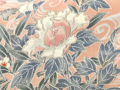 平和屋着物■上質な小紋　流水草花文　暈し染め　正絹　逸品　CABL3292ev