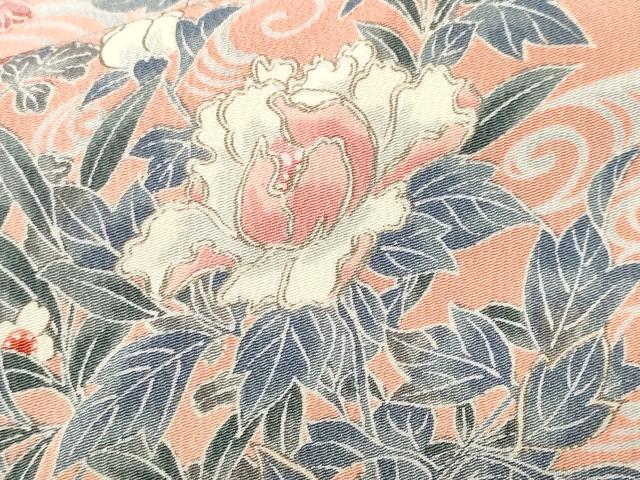 平和屋着物■上質な小紋　流水草花文　暈し染め　正絹　逸品　CABL3292ev