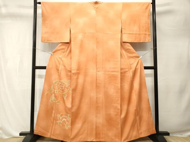 平和屋着物■中国三大刺繍　小紋　総相良刺繍　草花文　暈し染め　正絹　逸品　CABL3295ev