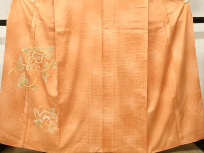 平和屋着物■中国三大刺繍　小紋　総相良刺繍　草花文　暈し染め　正絹　逸品　CABL3295ev