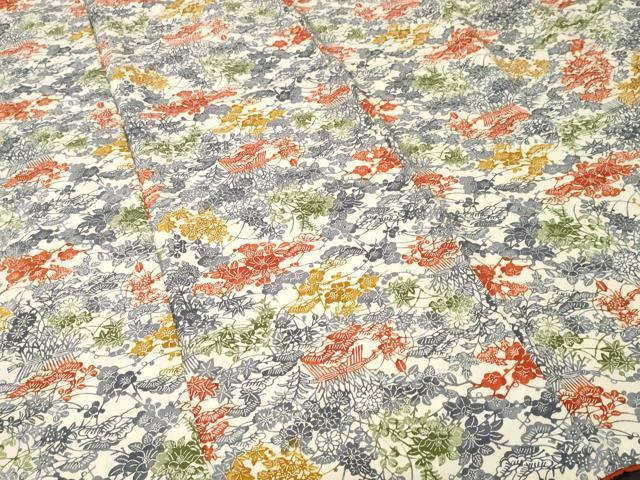 平和屋着物■上質な小紋　型染め　松竹梅花文　正絹　逸品　CABL3297ev
