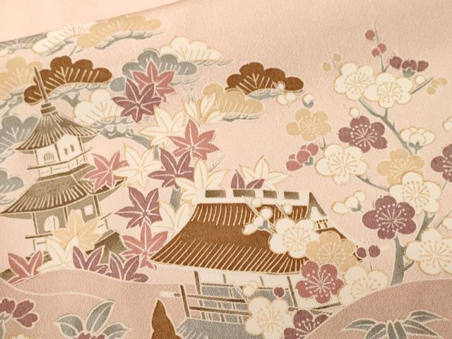 平和屋着物■訪問着　御所解文　暈し染め　正絹　逸品　CABL3301ev