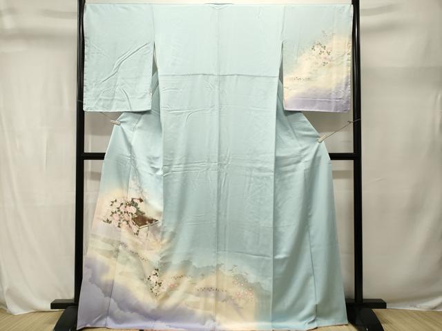 平和屋着物■訪問着　風景文　暈し染め　正絹　逸品　CABL3304ev