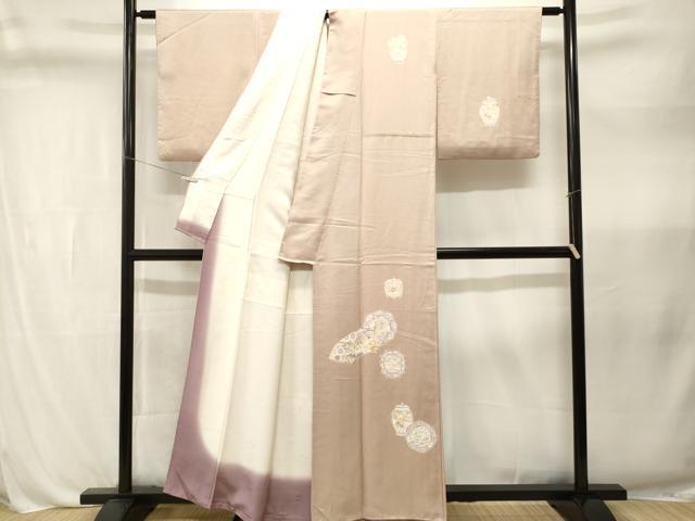 平和屋着物■訪問着　地紙絵皿花文　正絹　逸品　CABL3308ev