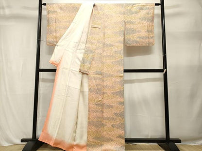 平和屋着物■大変加工の良い総絞り小紋　正絹　逸品　CABL3311ev