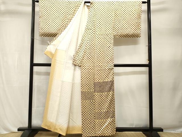 平和屋着物■訪問着　鹿の子文　暈し染め　正絹　逸品　CABL3315ev