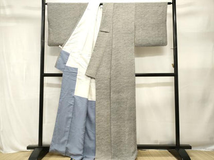 平和屋着物■上質な小紋　幾何学花文　正絹　逸品　CABL3317ev