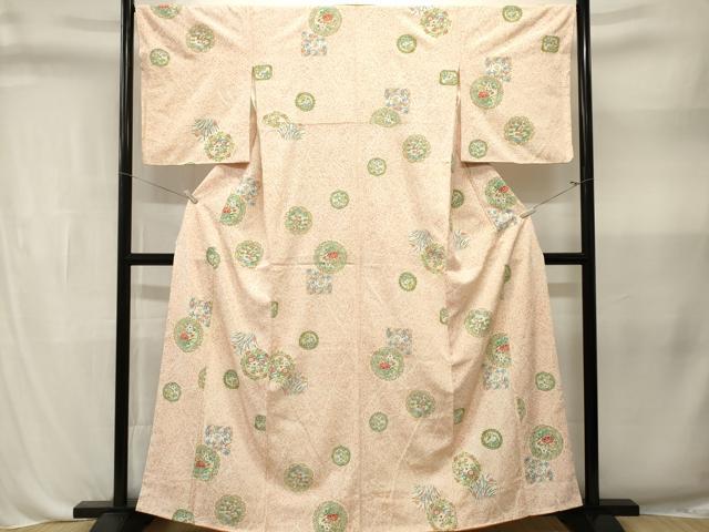 平和屋着物■上質な小紋　絵皿花鳥文　ますいわ屋扱い　正絹　逸品　CABL3318ev