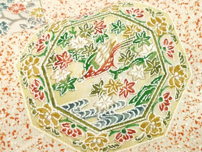 平和屋着物■上質な小紋　絵皿花鳥文　ますいわ屋扱い　正絹　逸品　CABL3318ev