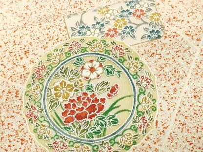 平和屋着物■上質な小紋　絵皿花鳥文　ますいわ屋扱い　正絹　逸品　CABL3318ev
