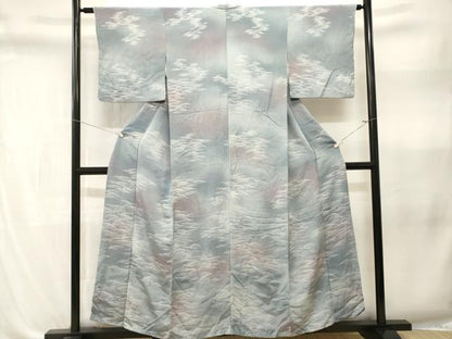 平和屋着物■上質な小紋　流水霞文　暈し染め　正絹　逸品　CABL3319ev