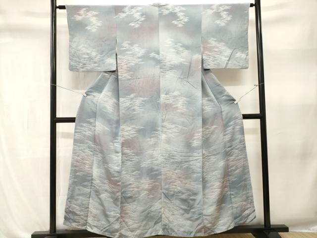 平和屋着物■上質な小紋　流水霞文　暈し染め　正絹　逸品　CABL3319ev