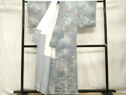 平和屋着物■上質な小紋　流水霞文　暈し染め　正絹　逸品　CABL3319ev