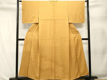 平和屋着物■豪華色留袖　扇面地紋　黄金色　正絹　逸品　CABL3329ev
