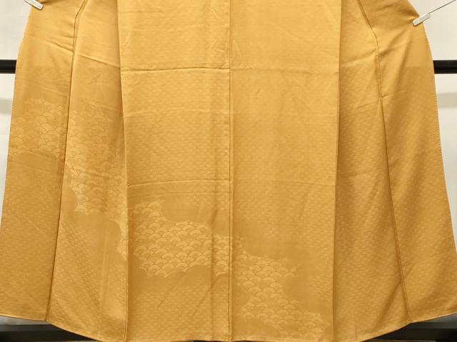 平和屋着物■豪華色留袖　扇面地紋　黄金色　正絹　逸品　CABL3329ev