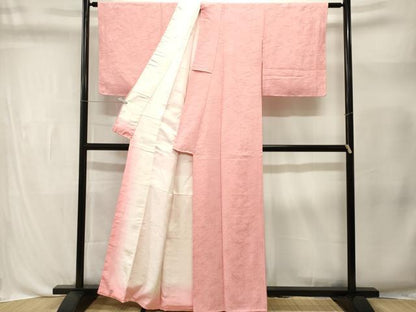 平和屋着物■上質な色無地　舞葉地紋　虹色　正絹　逸品　CABL3333ev