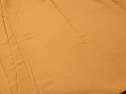 平和屋着物■上質な色無地　籠目地紋　柑子色　正絹　逸品　CABL3334ev