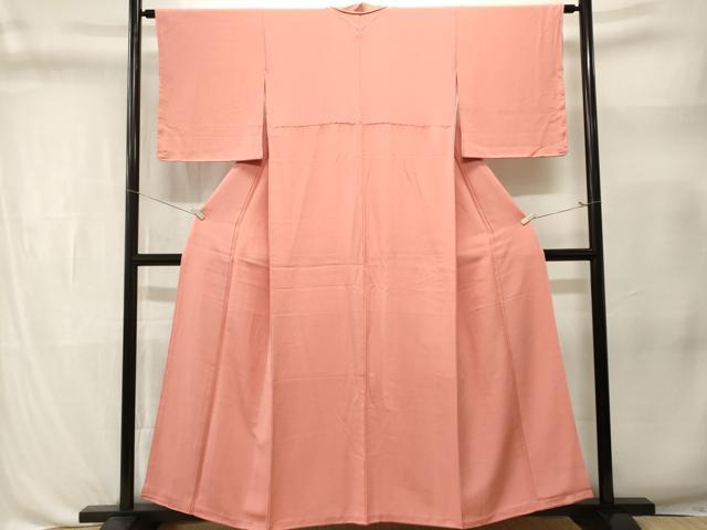 平和屋着物■上質な色無地　桃色　正絹　逸品　CABL3336ev