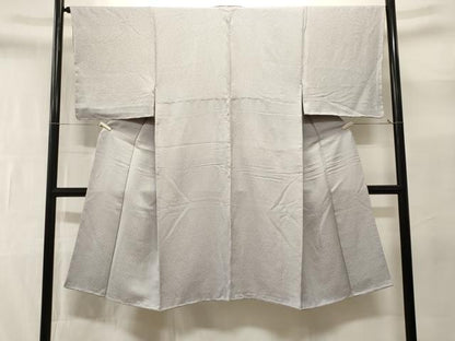 平和屋着物■男性　色無地　霞地紋　白花色　正絹　逸品　CABL3337ev