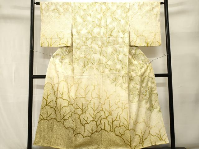 平和屋着物■訪問着　総絞り　樹林文　暈し染め　正絹　逸品　CABL3343ev