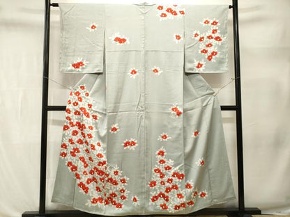 平和屋着物■訪問着　草花文　正絹　逸品　CABL3344ev