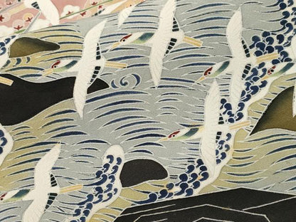 平和屋着物■豪華黒留袖　作家物　浜松飛鶴枝梅楓文　暈し染め　正絹　逸品　CABL3347ev