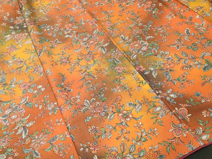 平和屋着物■上質な小紋　更紗枝花文　暈し染め　正絹　逸品　CABL3348ev