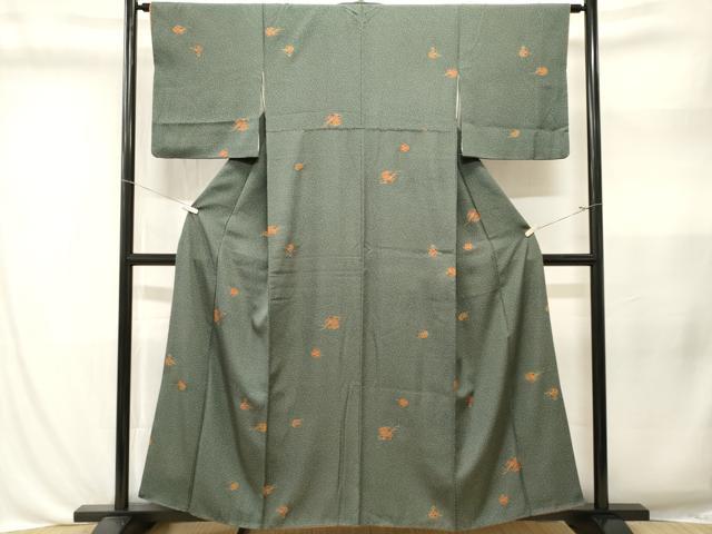 平和屋着物■上質な小紋　大小霰金嚢花文　金彩　正絹　逸品　CABL3352ev