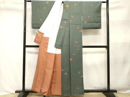 平和屋着物■上質な小紋　大小霰金嚢花文　金彩　正絹　逸品　CABL3352ev