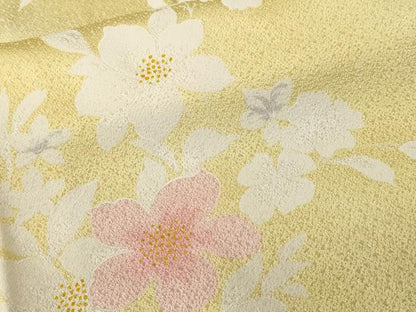 平和屋着物■上質な小紋　草花文　暈し染め　正絹　逸品　CABL3359ev