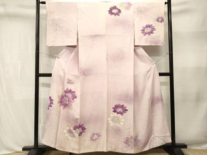 平和屋着物■訪問着　霞舞花文　暈し染め　金彩　正絹　逸品　CABL3366ev