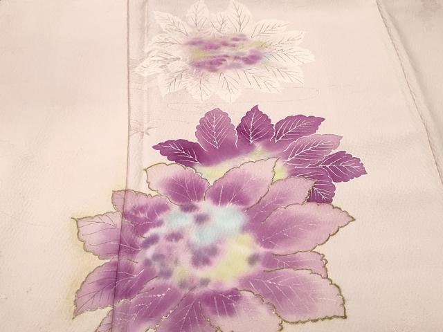 平和屋着物■訪問着　霞舞花文　暈し染め　金彩　正絹　逸品　CABL3366ev