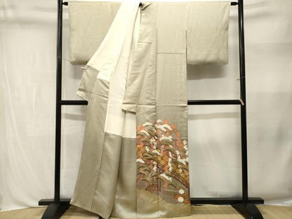 平和屋着物■豪華色留袖　立波渡り橋松梅文　暈し染め　金彩　正絹　逸品　CABL3367ev