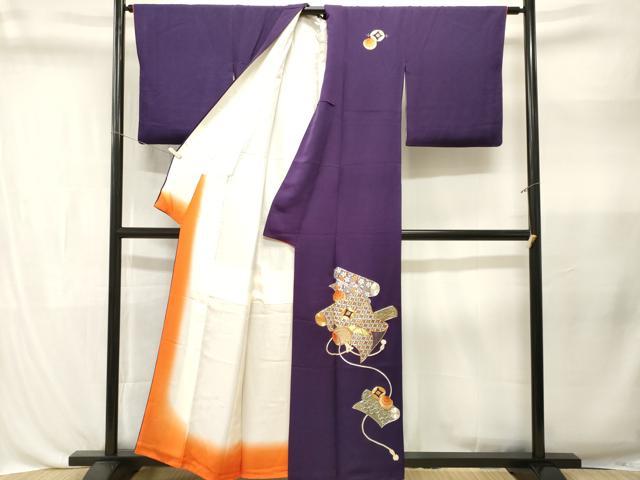 平和屋着物■訪問着　駒刺繍　吉祥絵巻文　打ち出の小槌　正絹　逸品　CABL3369ev