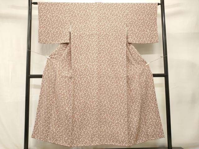平和屋着物■上質な小紋　花唐草文　正絹　逸品　CABL3370ev
