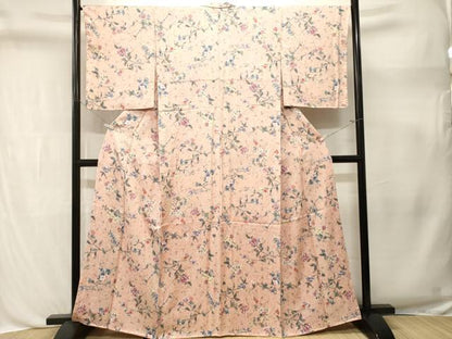 平和屋着物■上質な小紋　枝花文　金彩　正絹　逸品　CABL3372ev