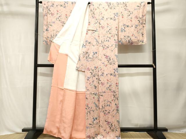 平和屋着物■上質な小紋　枝花文　金彩　正絹　逸品　CABL3372ev