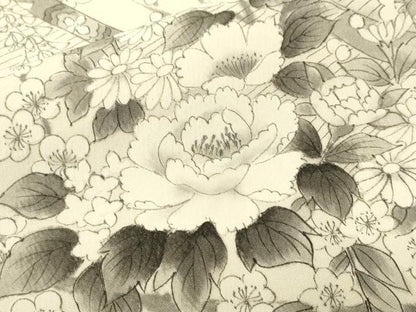 平和屋着物■訪問着　几帳枝花文　正絹　逸品　CABL3376ev