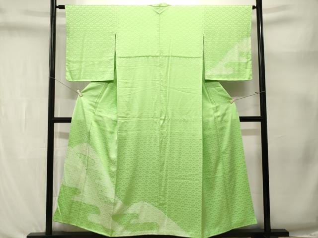 平和屋着物■訪問着　総絞り　遠山エ霞文　青海波地紋　正絹　逸品　CABL3377ev