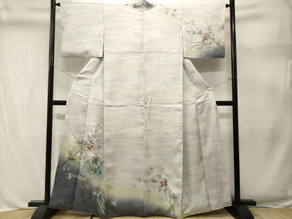 平和屋着物■訪問着　風景文　暈し染め　金銀彩　正絹　逸品　CABL3381ev