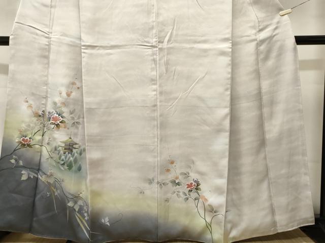 平和屋着物■訪問着　風景文　暈し染め　金銀彩　正絹　逸品　CABL3381ev