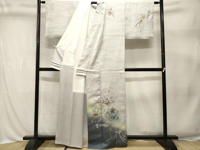 平和屋着物■訪問着　風景文　暈し染め　金銀彩　正絹　逸品　CABL3381ev
