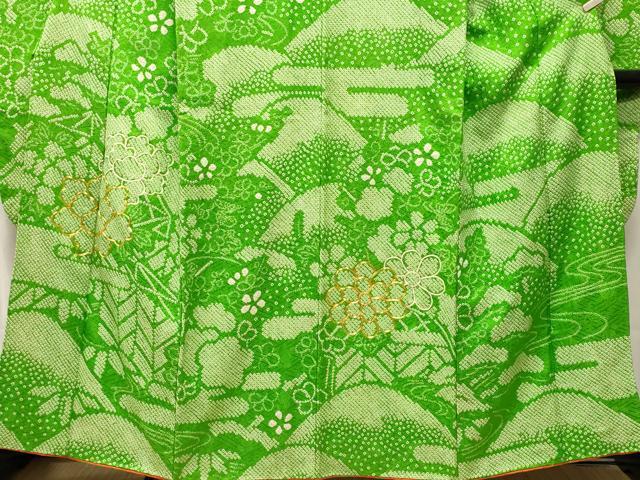 平和屋着物■豪華振袖　総絞り　遠山エ霞花文　正絹　逸品　CABL3382ev