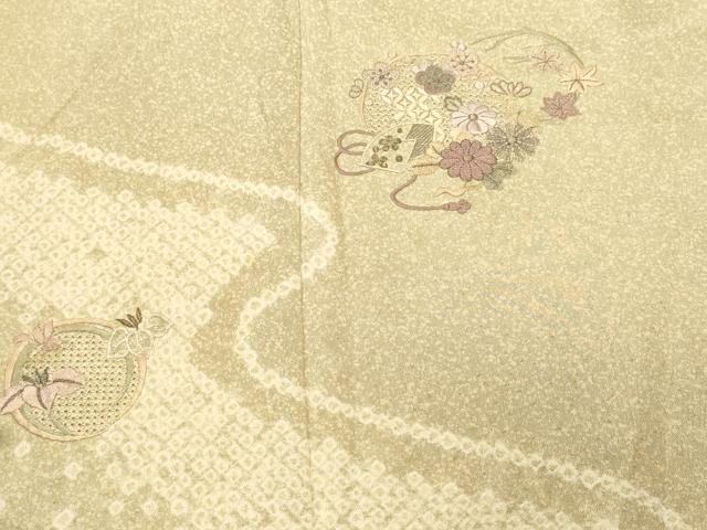 平和屋着物■中国三大刺繍　スワトウ刺繍　訪問着　絞り　道長地紙花文　さが美扱い　正絹　逸品　CABL3387ev