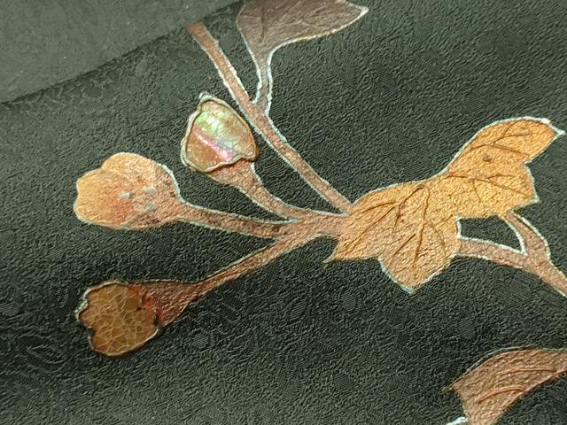 平和屋着物■訪問着　螺鈿　枝花文　暈し染め　金彩　正絹　逸品　CABL3398ev