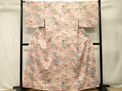 平和屋着物■上質な小紋　御所解文　暈し染め　正絹　逸品　CABL3399ev